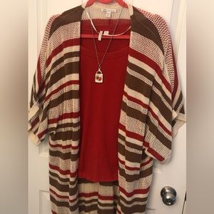 Cato two pieces. Cardigan and shirt 18/20w